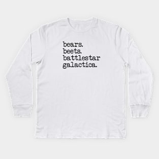 The Office - Bears Beets Battlestar Galactica Kids Long Sleeve T-Shirt